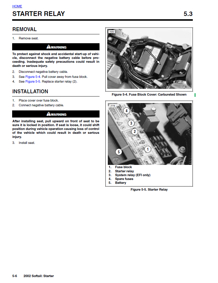 Harley Davidson 2002 Softail Models Service & Electrical Diagnostic Manual