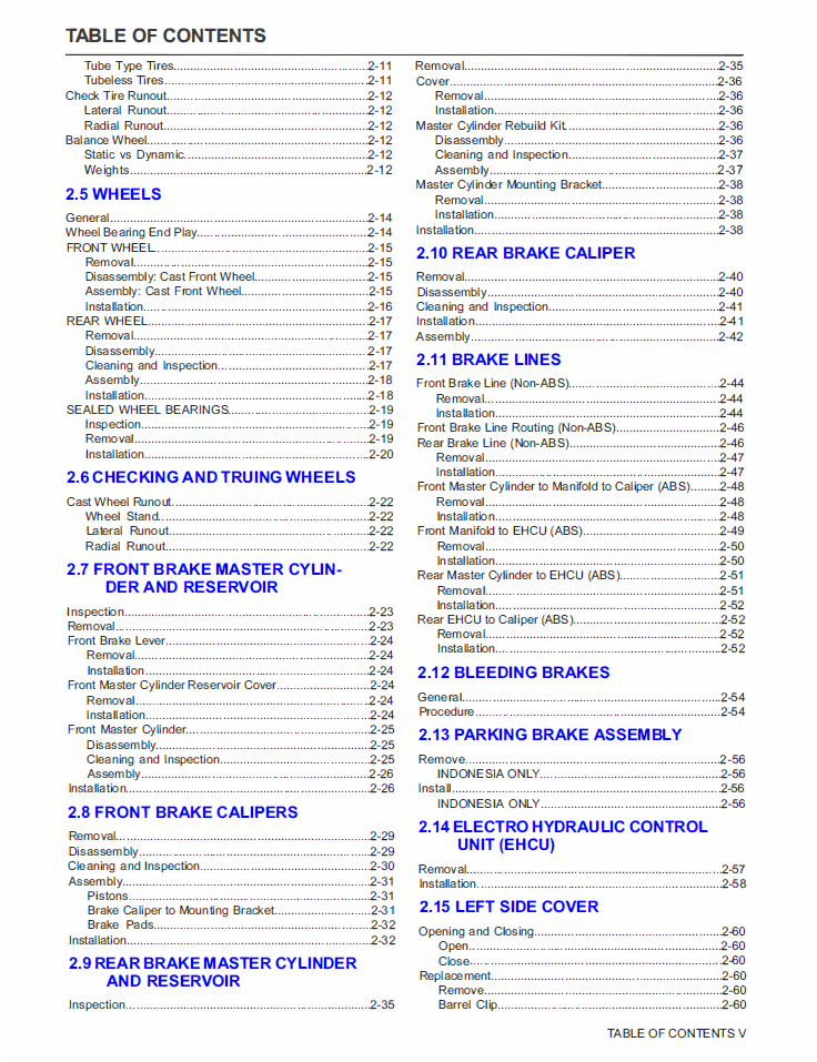 Harley Davidson 2021 Sportster Models Service Manual