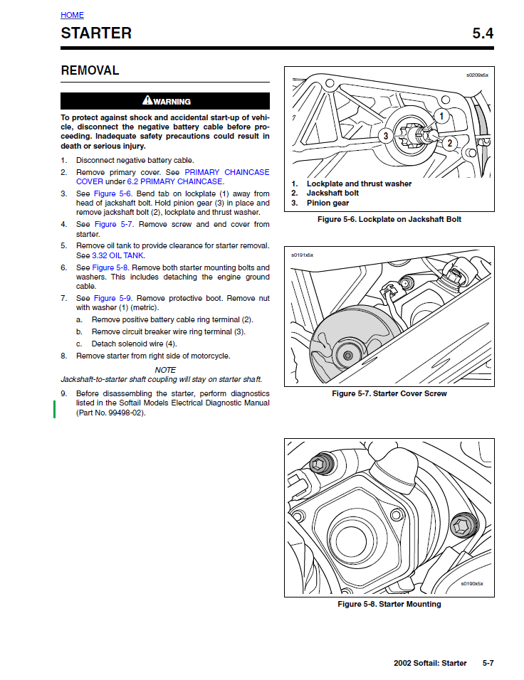 Harley Davidson 2002 Softail Models Service & Electrical Diagnostic Manual