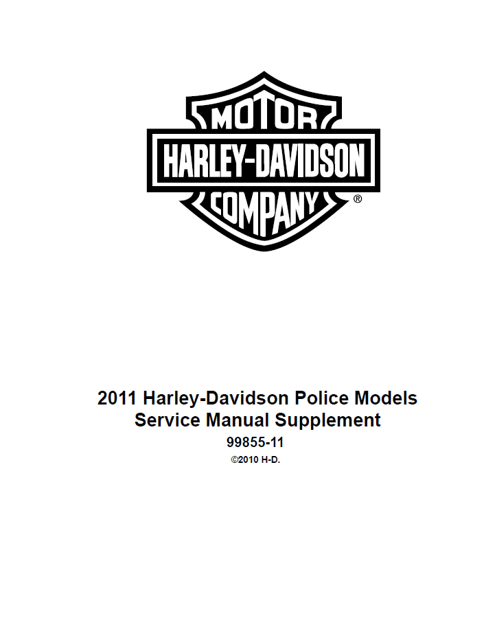 Harley Davidson 2011 Touring Models Service & Electrical Diagnostic Manual