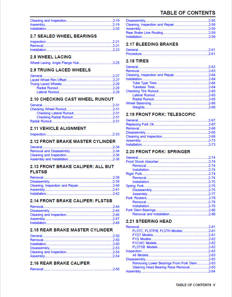 Harley Davidson 2011 Softail Models Service & Electrical Diagnostic Manual