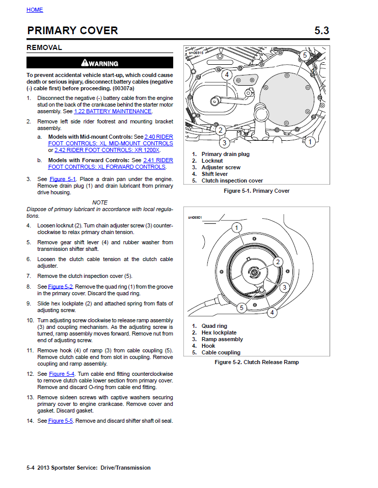 Harley Davidson 2013 Sportster Models Service & Electrical Diagnostic Manual