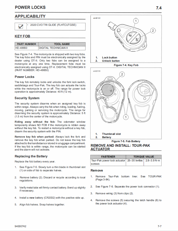 Harley Davidson 2020 Trike Models Service Manual