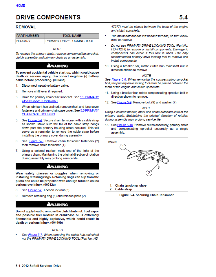 Harley Davidson 2012 Softail Models Service & Electrical Diagnostic Manual