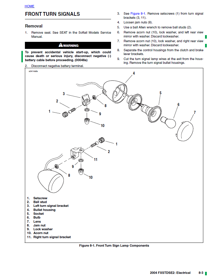 Harley Davidson 2004 Softail Models Service & Electrical Diagnostic Manual