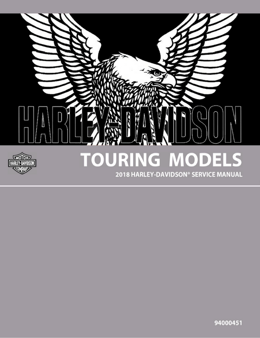 Harley Davidson 2018 Touring Models Service & Electrical Diagnostic Manual