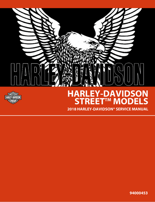 Harley Davidson 2018 Street Models Service & Electrical Diagnostic Manual