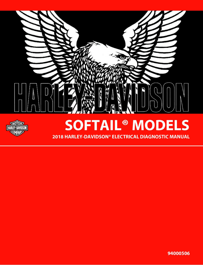 Harley Davidson 2018 Softail Models Service & Electrical Diagnostic Manual