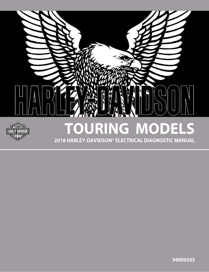 Harley Davidson 2018 Touring Models Service & Electrical Diagnostic Manual