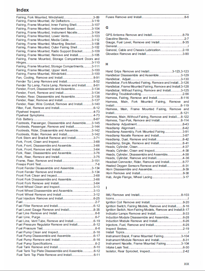 Harley Davidson 2021 Touring Models Service Manual