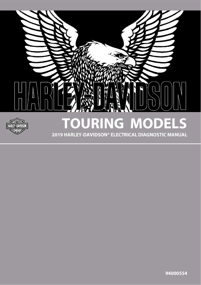 Harley Davidson 2019 Touring Models Service & Electrical Diagnostic Manual
