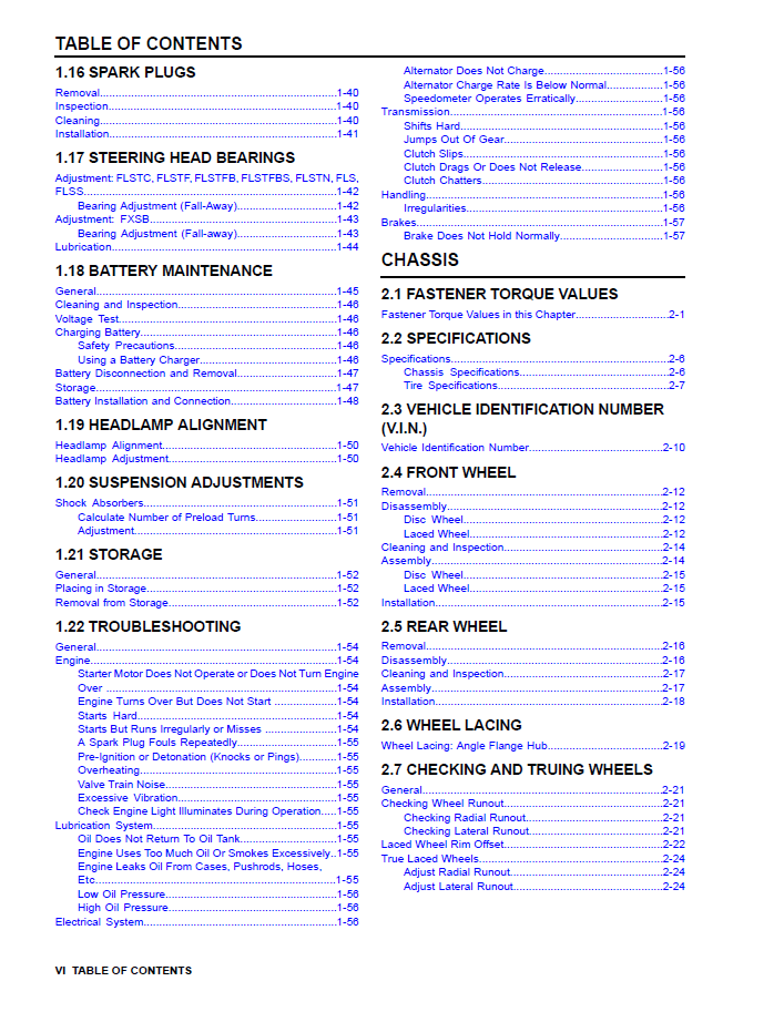 Harley Davidson 2016 Softail Models Service & Electrical Diagnostic Manual